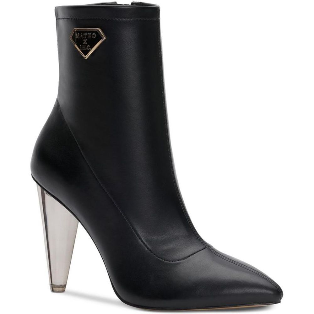 INC Womens Luisa Black Embellished Pointed toe Ankle Boots Shoes NWT